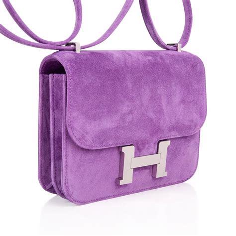 hermes constance purple suede|Hermes constance bags.